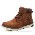 Botas de inverno masculinas casuais sapatos quentes de pele